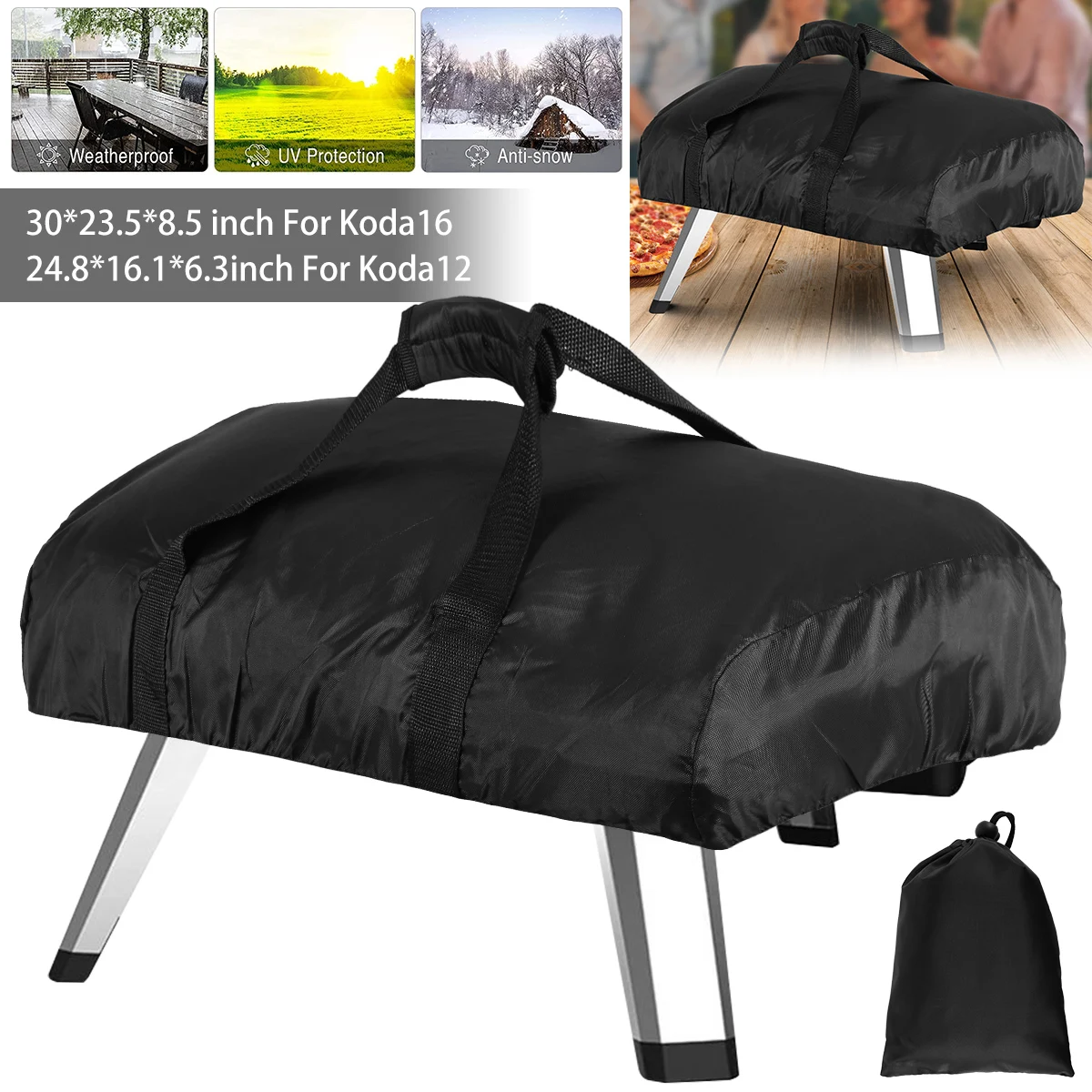 Pizza Oven Cover 420D Oxford Fabric Waterproof Pizza Oven Cover Outdoor Portable Pizza Oven Cover for Ooni Koda 12&16