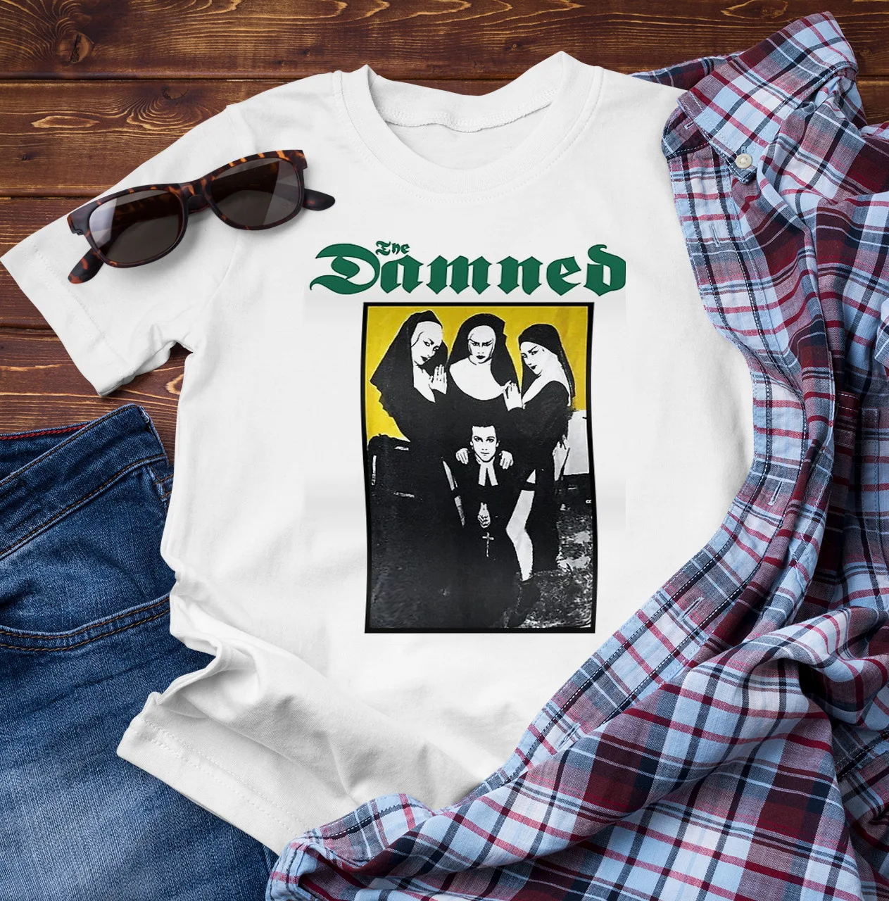 The Damned Band member T-Shirt White Men Gift For Fans shirt S1289