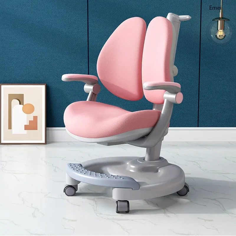 Children's Study Chair Correction Sitting Posture Lifting Mobile Home Writing Chair Backrest Student Work Chair