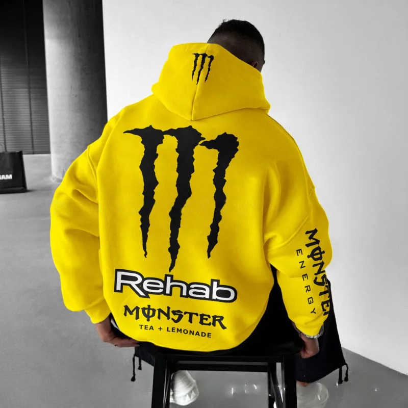 سترات Monster Energy للرجال والنساء، سترات هيب هوب عصرية للشارع، نسيج قطيفة ناعم لأسلوب شارع الهيب هوب الفاخر