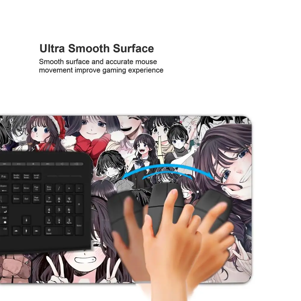 حار أنيمي زهرة عطرة تزهر مع كرامة لوحة ماوس مطاطية لطيف Kawii فتاة Kaoruko Waguri HD حصيرة مكتبية ألعاب لوحة المفاتيح حصيرة