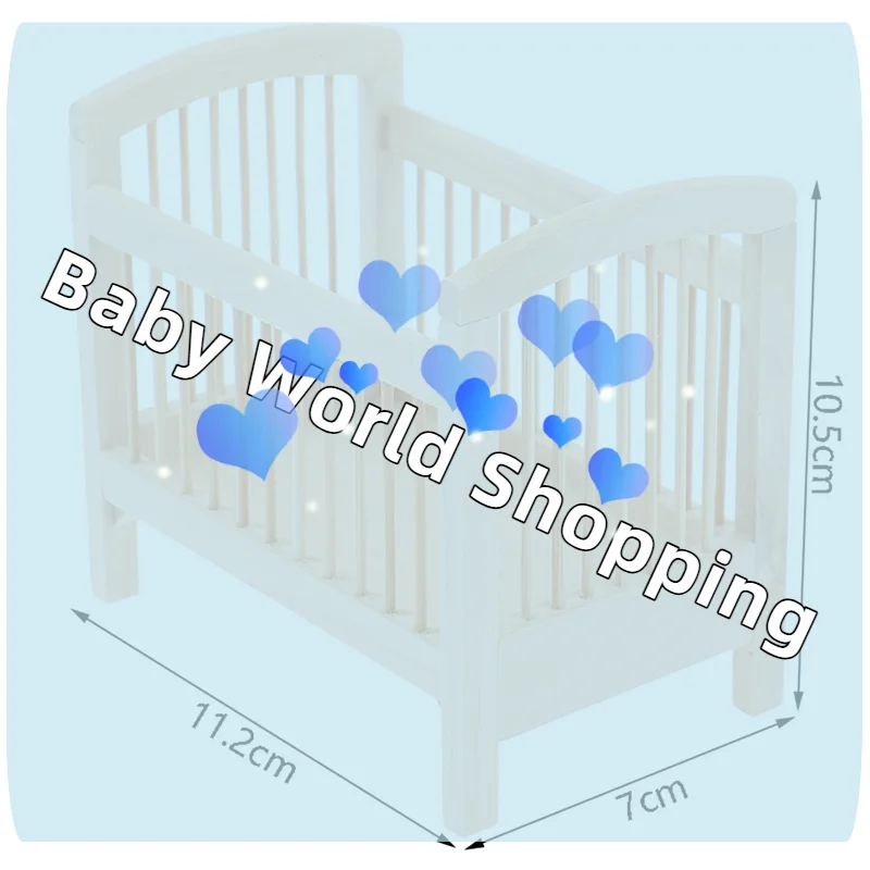 1 個 1:12 ドールハウス木製ミニチュアベビーベッドモデル家具 DIY アクセサリー装飾子供部屋ドールハウス