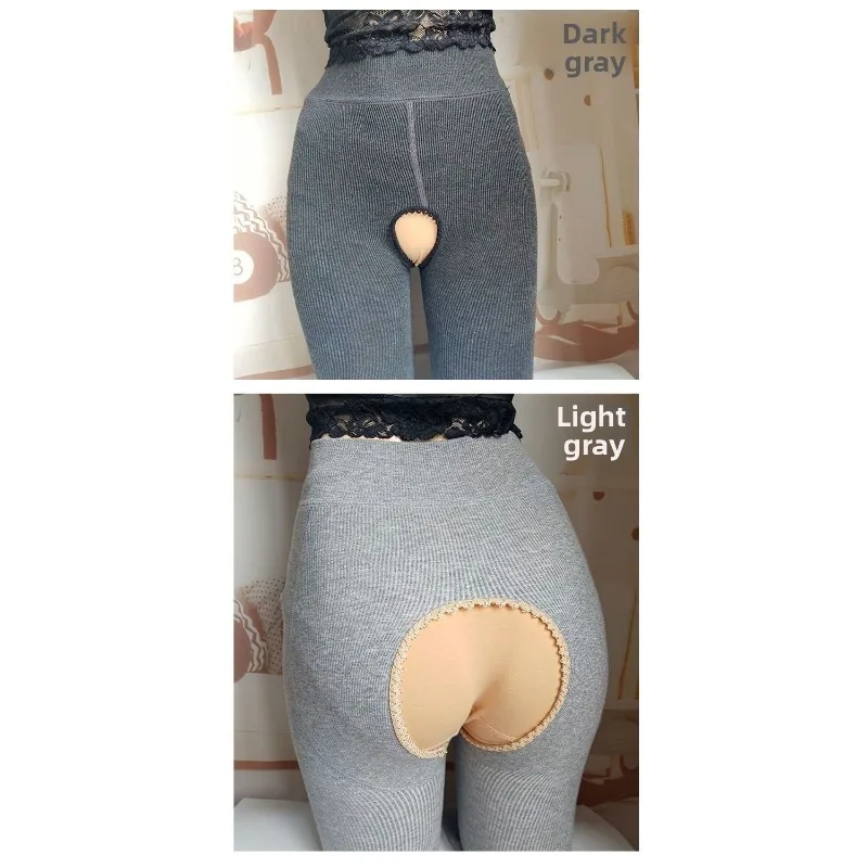 المرأة المفتوحة ملف القطن العمودي المشارب القطن السراويل الحرارية طماق جوارب طويلة ملابس نسائية الخريف والشتاء طماق