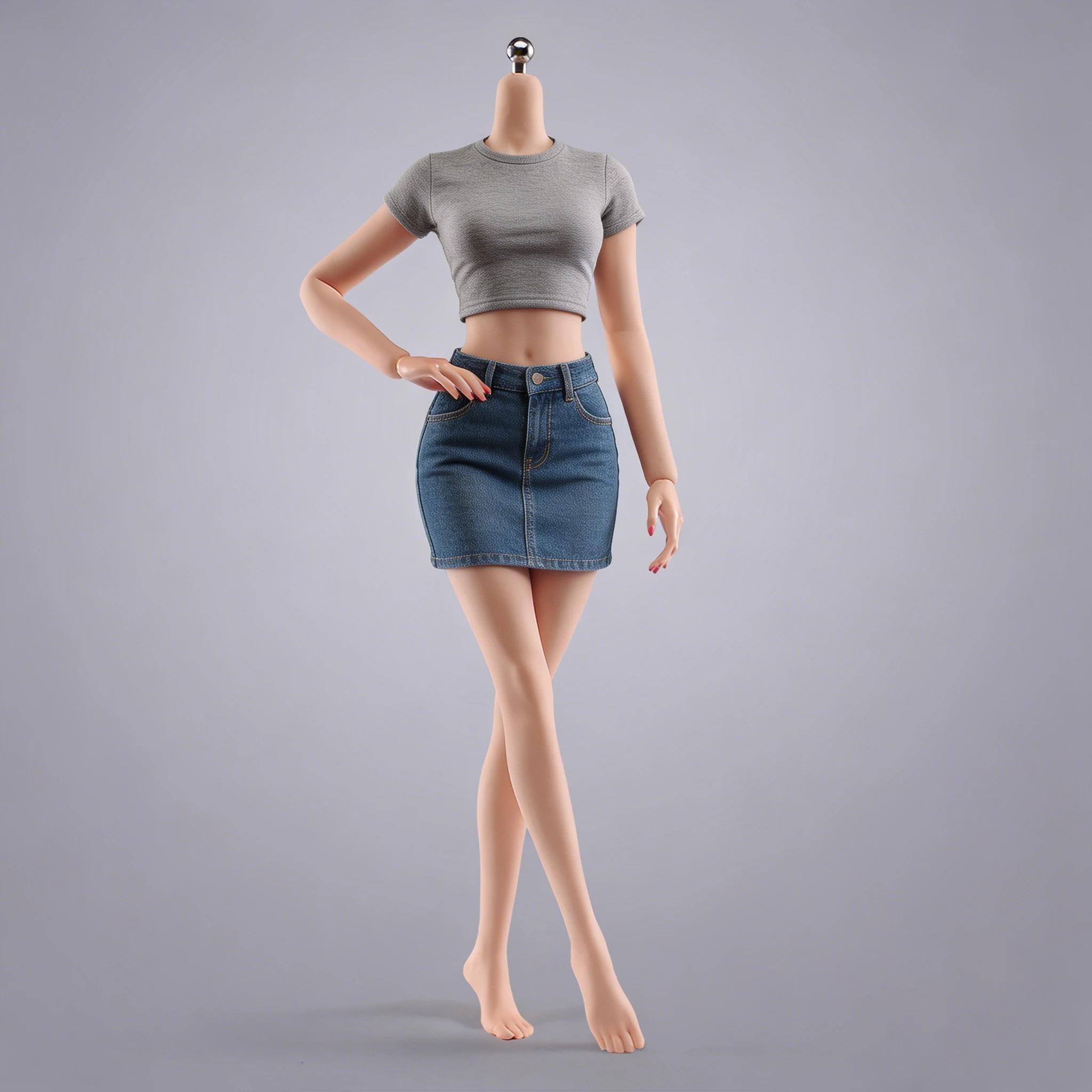 T307 T303 T302 AB001 1/6 Maßstab Weiblicher Körper mit Großen Brüsten Nahtloser Körper 12'' Super Flexibler Actionfigur-Körper Puppenmodell Spielzeug – Detail 19