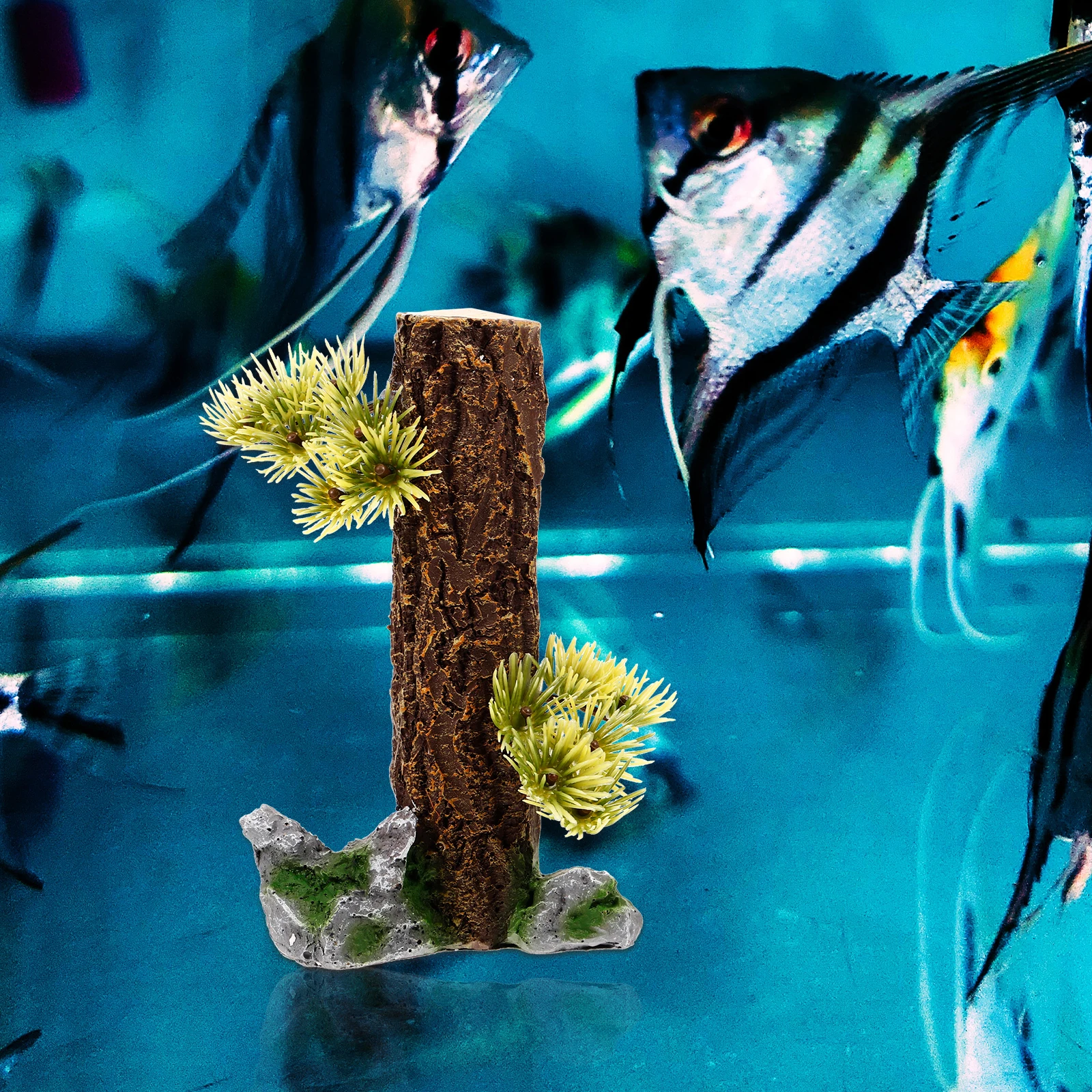 

Simulated Tree Trunk Sinking Aquarium Decoration Stump For Fish Tank Household Artificial Underwater Resin