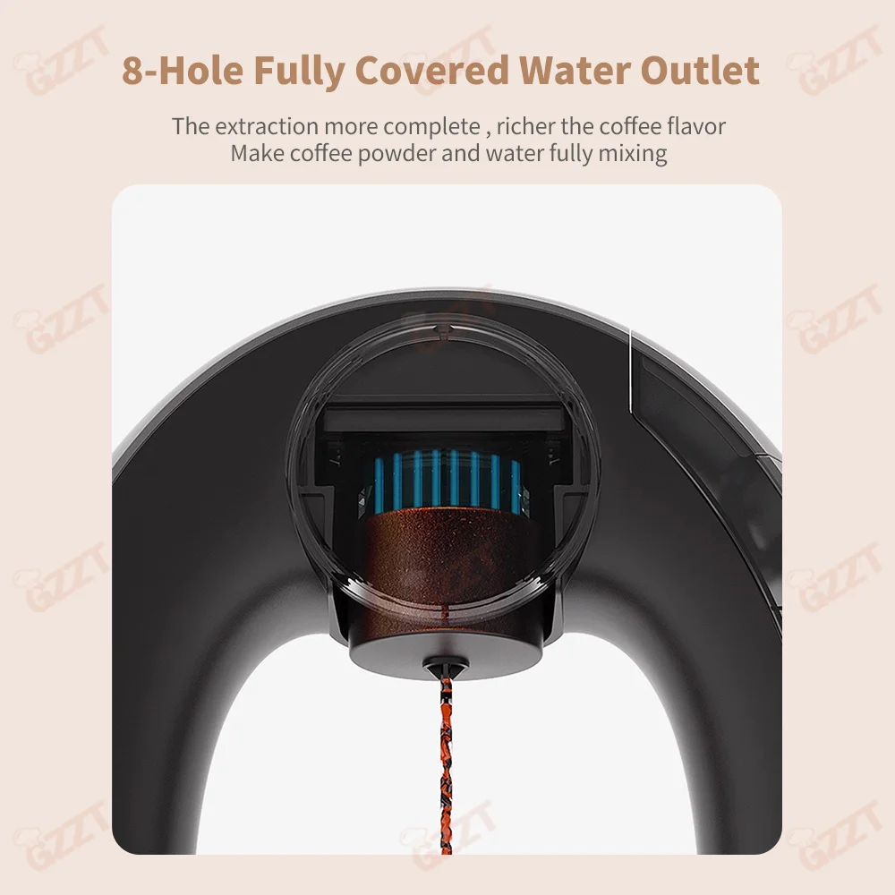 1. Mini Dual‑use Espresso Maker for Capsules & Coffee Powder, Constant Temperature Extraction 240ml Removable Water Tank for