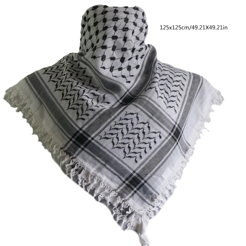 Trendiger Shemagh-Schal für Erwachsene mit Jacquardmuster. Taktischer arabischer Keffiyeh-Schal