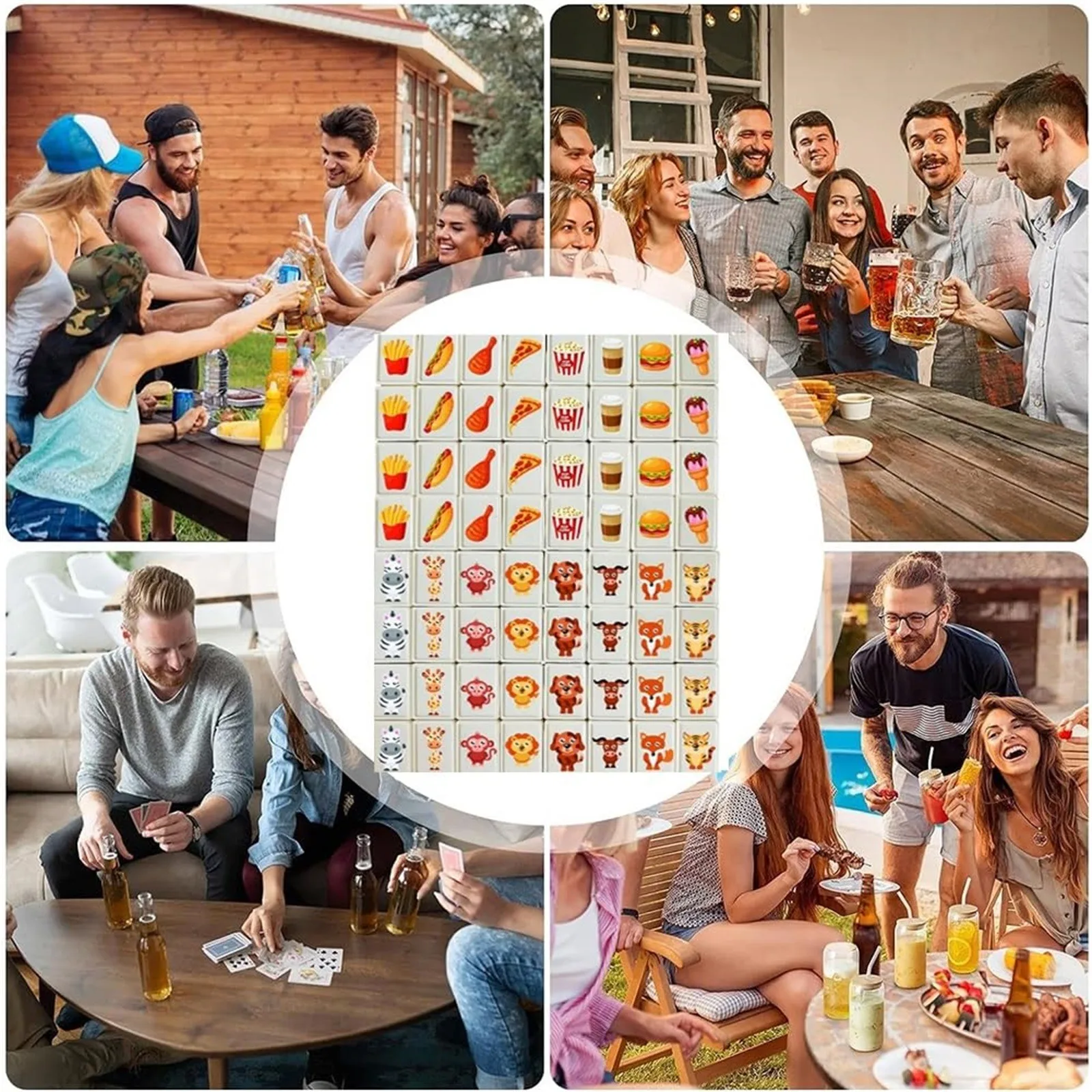 65 telhas à beira-mar escape jogo bloco de tabuleiro jogo de cartas conjunto clássico jogos de tabuleiro jogo de mesa para famílias reunião festa 