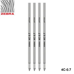 10pcs Japan ZEBRA Zebra BR-8A-4C-0.7 Metal Ball Refill 0.7mm and Mitsubishi SE-7 General 67mm Long