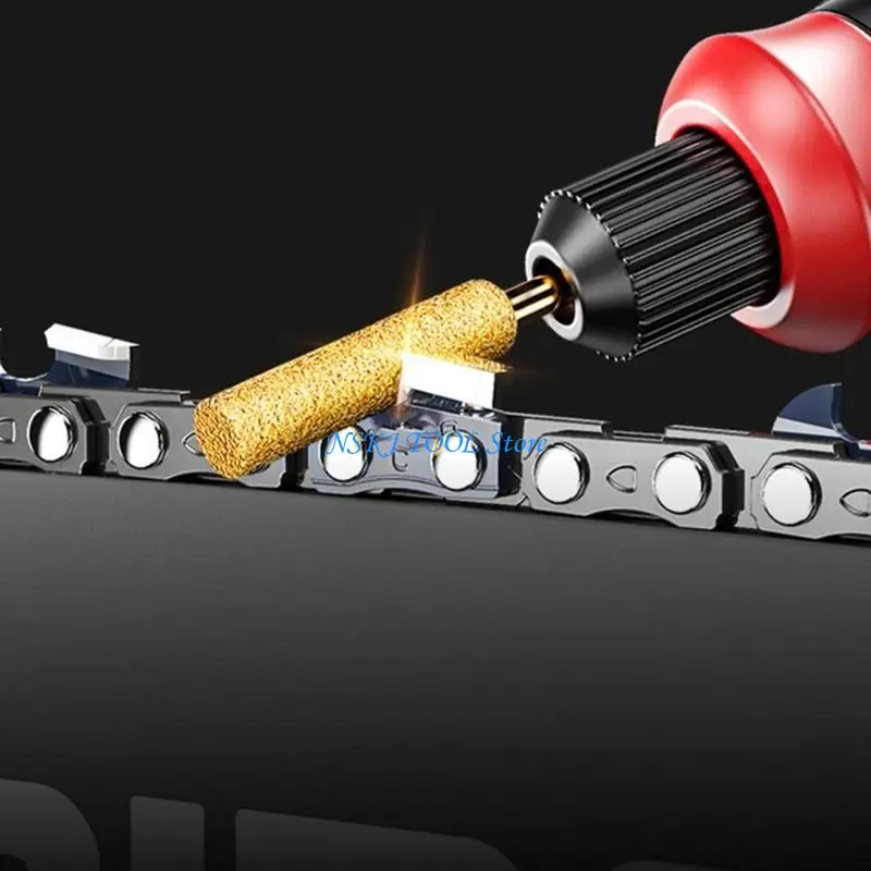 

L8RC Precise Chainsaw Sharpening Bit Emery Grinding Stones Burr Set Suitable for Effective Chain Maintenance and Durability