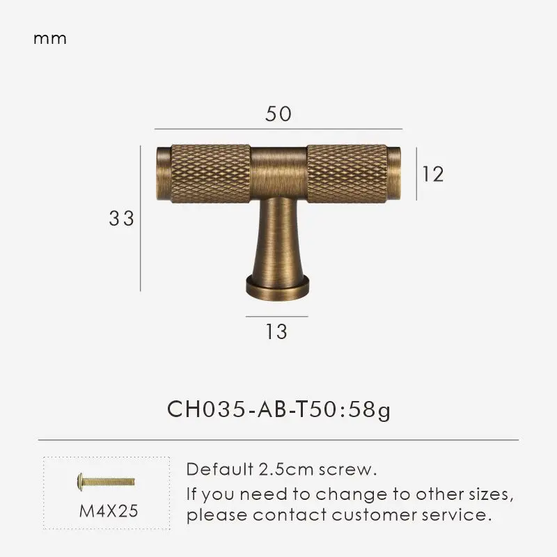 Nurlin Messing Diamond Cut Cross Knurl Patroon Kastknop T Bar Brons Messing Kleur Deur Ladehandvat Kamer Pull
