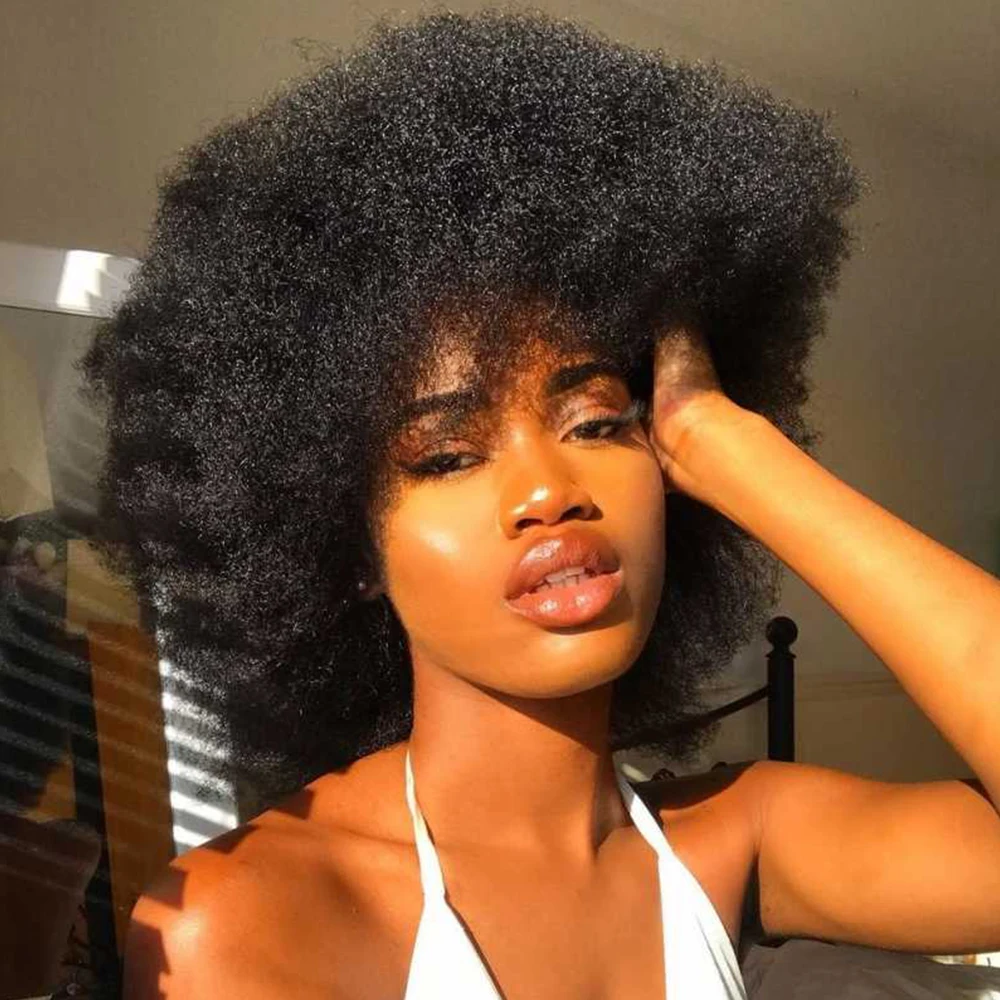 

Short Afro Kinky Curly Wig Pixie Cut Brazilian Human Hair Short Wigs For Black Women Brown Color Cheap Wigs Cheap Glueless Wigs