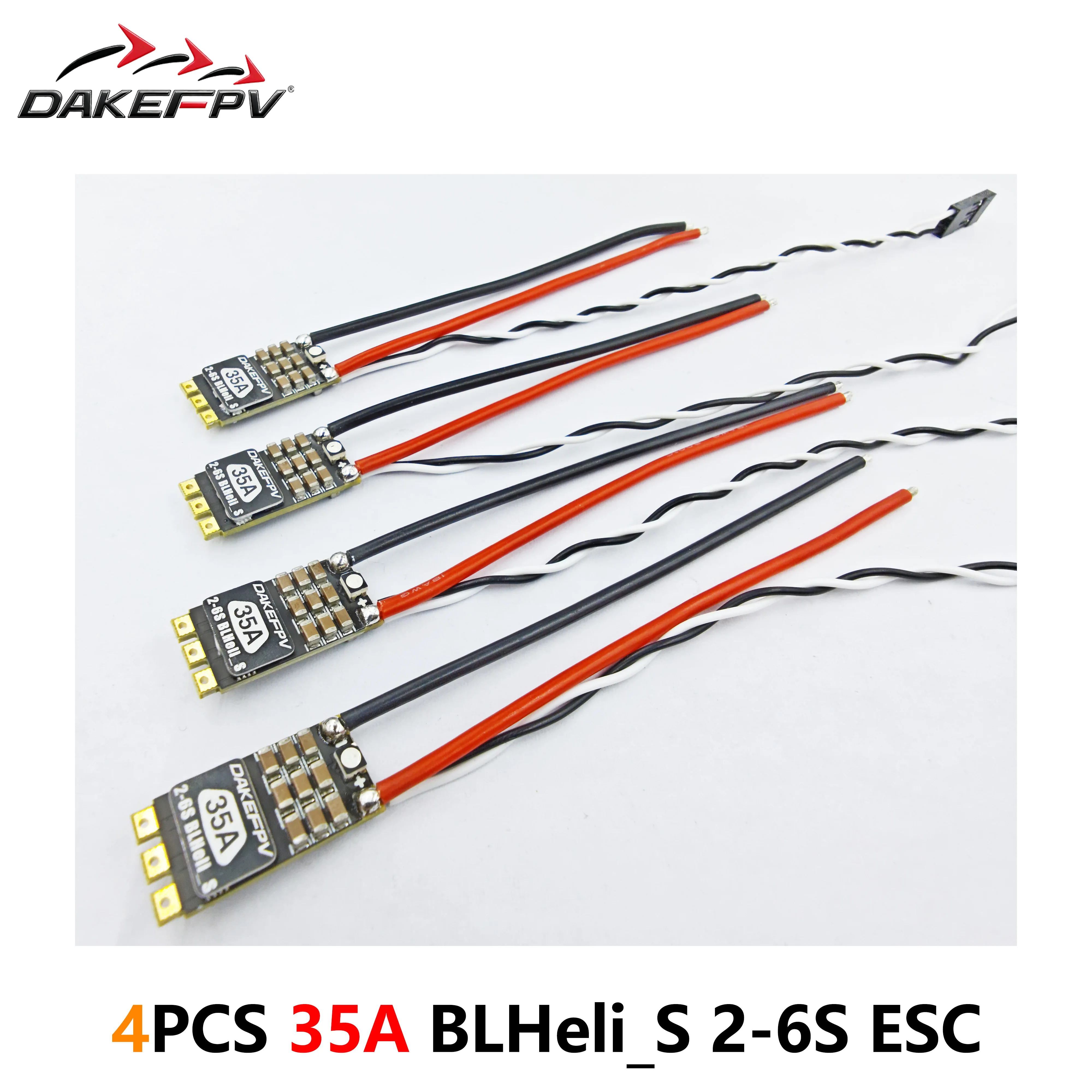 DAKEFPV 35A 45A BLHeli_S BLS 2-6S ESC Integrierte programmierbare RGB LED ONESHOT125 D-Shot 150/300/600 für RC FPV Quadcopter Rahmen
