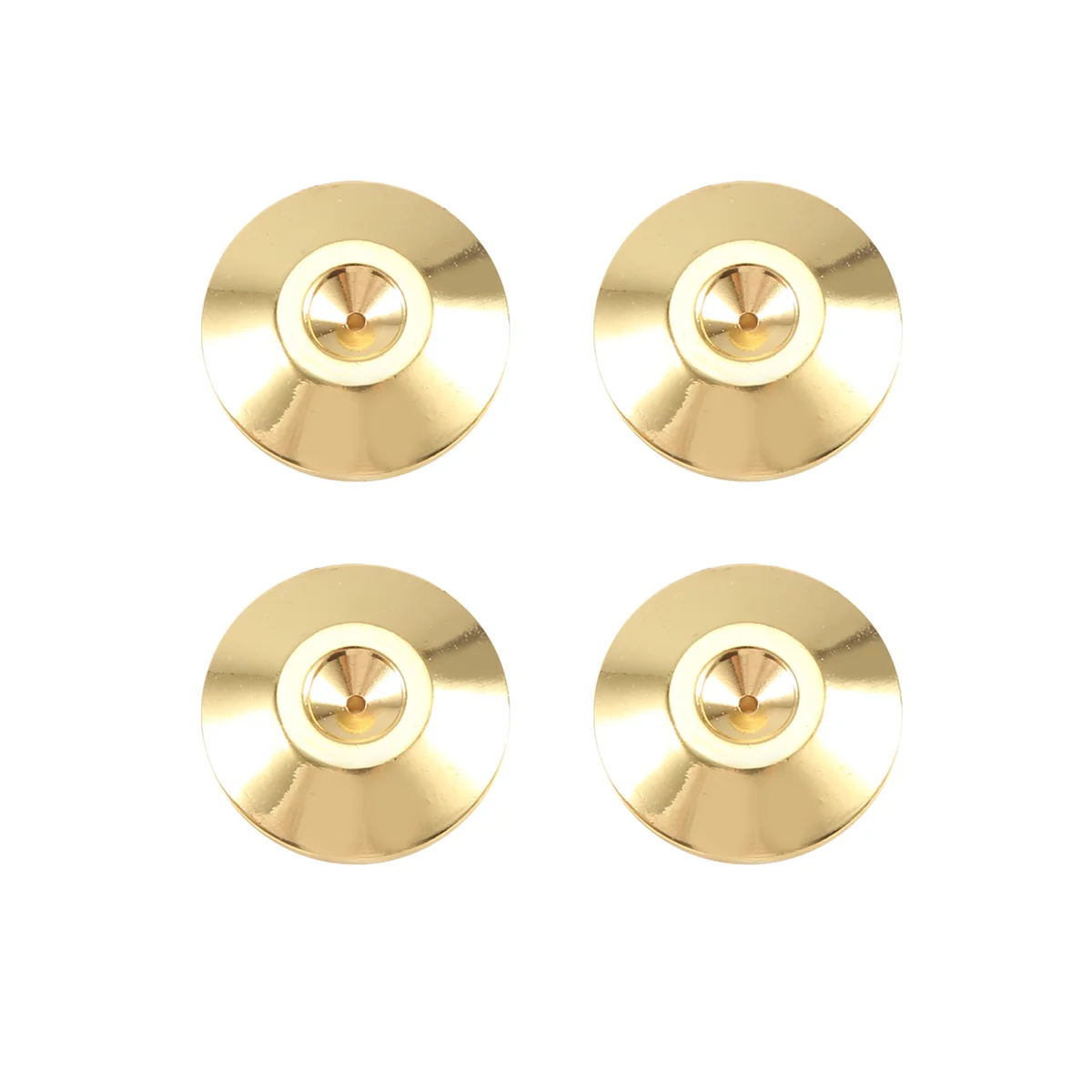 Trending Now 4 Pcs Speaker Pure Copper Spikes Pads HiFi Speaker Box Isolation Floor Stand Feet Cone Base Shoes Pad (Gold)