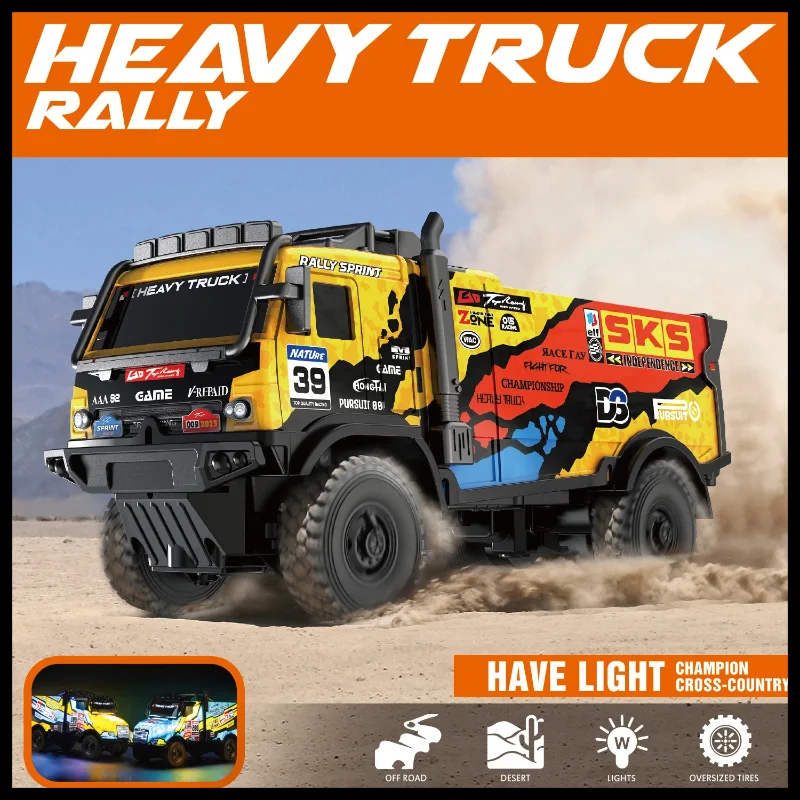 

KYAMRC 1:35 RC Truck Off-Road Remote Control Luminous Electric Cargo Vehicle Rechargeable Construction Toy Car Gift for Kids Boy