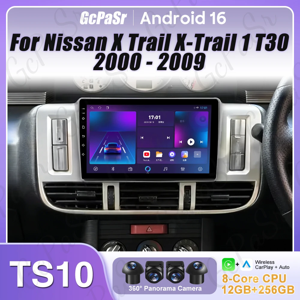 

Android 16 Car Radio For Nissan X Trail X-Trail 1 T30 2000 -2009 Wireless Carplay Multimedia Player GPS Navigation Stereo Screen