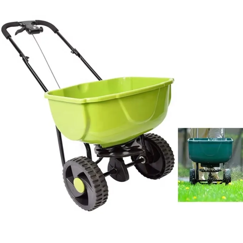 27L All Season Garden Lawn Planter Professional Hand Push Manual Seed Fertilizer Broadcast Spreader