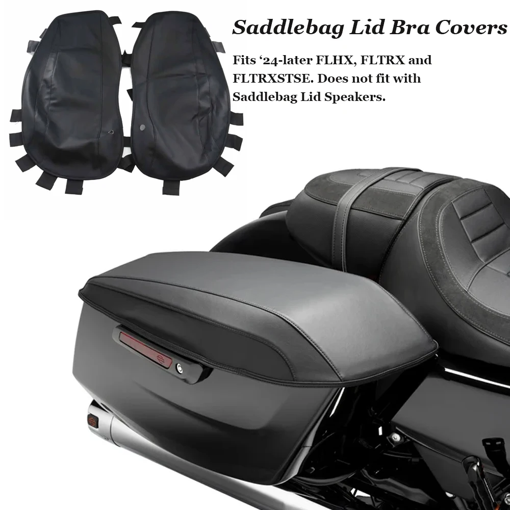 

Waterproof Saddlebag Lid Covers Audio Speaker Lids Case Rain Dust For Harley Touring CVO 121 Road Street Glide FLHXSE