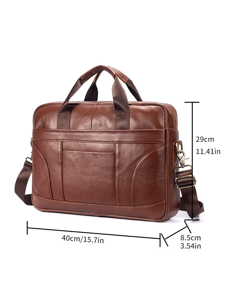 Valigetta direzionale Bussiness CowLeather Borsa grande per laptop in vera pelle per uomo Borsa classica a tracolla o a tracolla da uomo