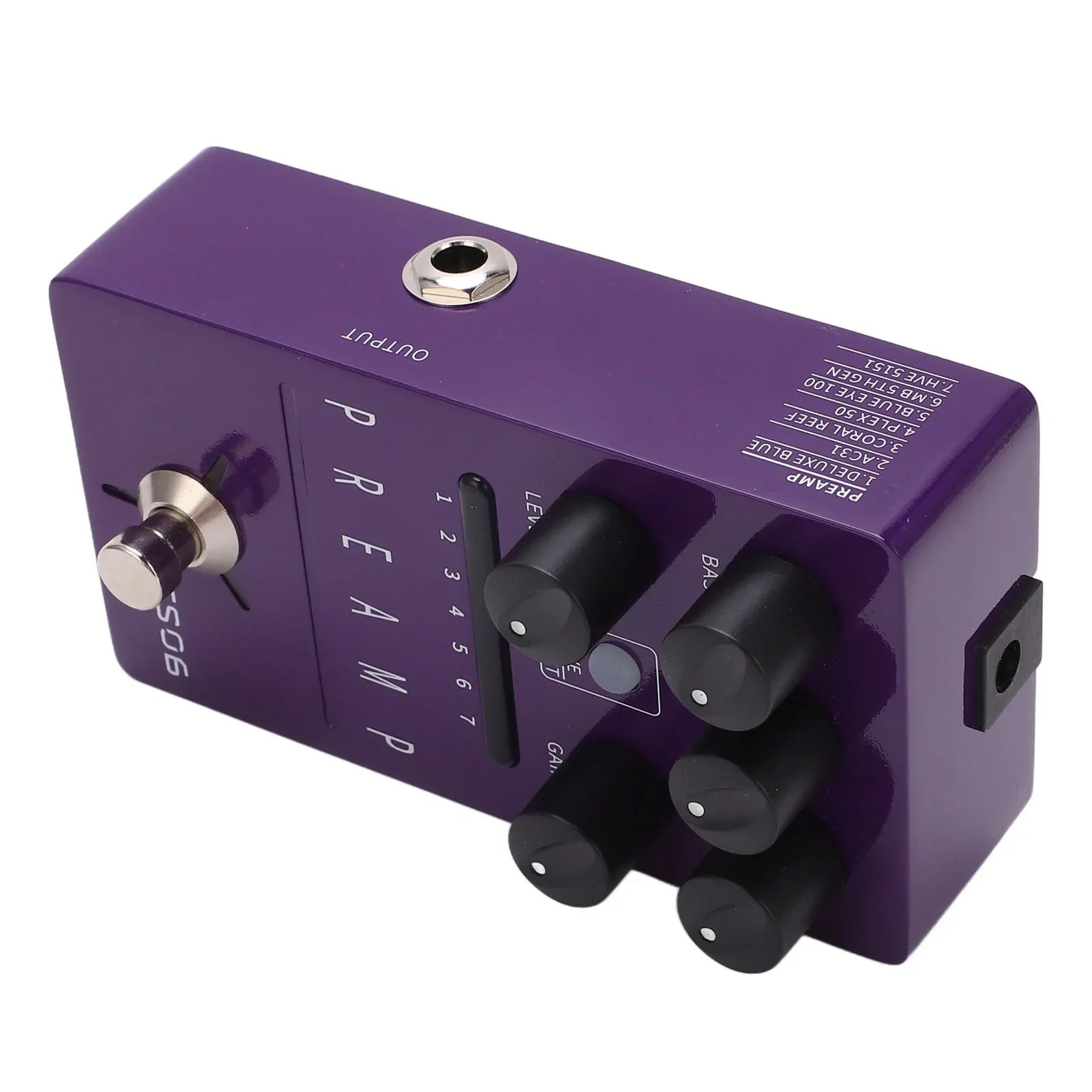 

Hooqu Guitar Effect Pedal Metal Purple 1/4in Interface Parameters Savable Single Effect Pedal DC 9V