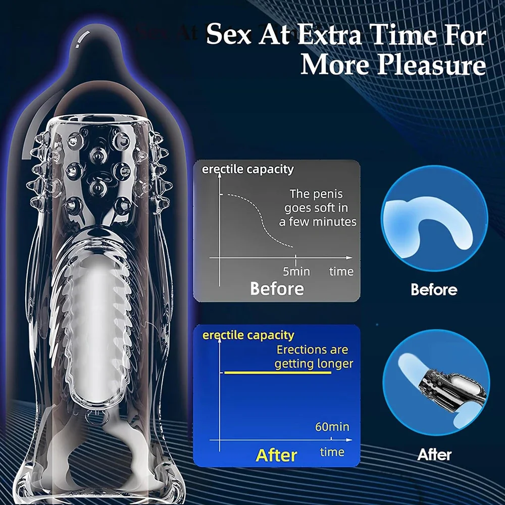 Vibrating Cock Ring for Men Silicone Penis Vibrator Intense Mens Vibrator Longer Harder Stronger Erection Adult Sex Toy for Men image 3