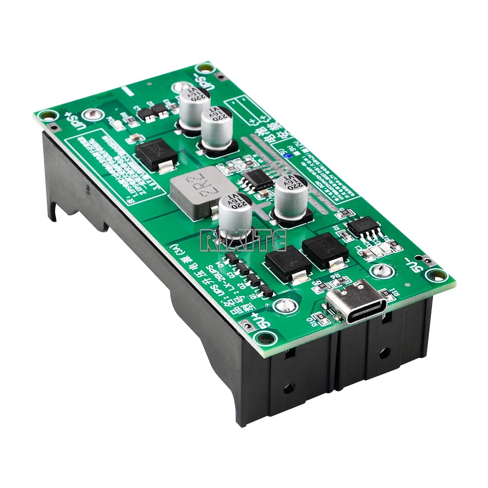 5v 9v 12v tipo-c DC-DC ups step up boost conversor módulo 15w 3a 18650 bateria de lítio carregador placa roteador adaptador fonte de alimentação