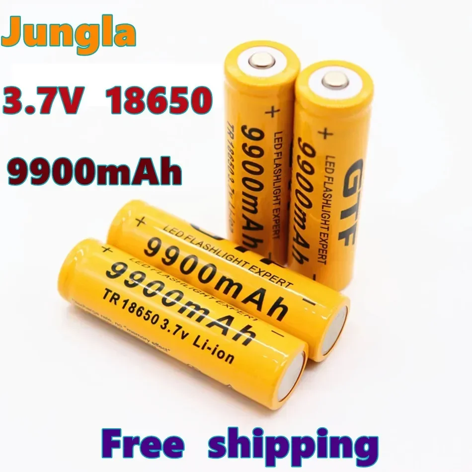 

New 18650 battery 3.7V 9900mAh rechargeable Li-ion battery for Led flashlight Torch batery lithium battery+ Free Shipping