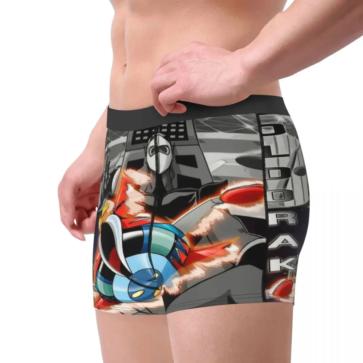 Goldorak-ropa interior personalizada para hombre, calzoncillos con estampado Sexy de Anime Mazinger Z, UFO, Robot grandizer, calzoncillos transpirables