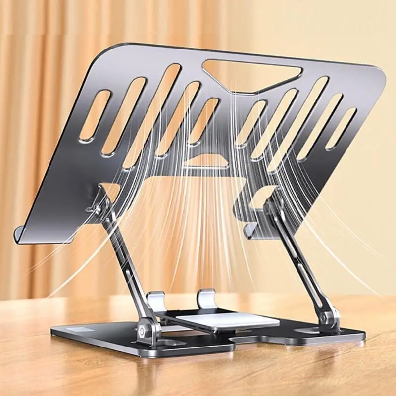 

652F 2 в 1 подставке для ноутбука Складная модернизированная рама из углеродистой стали с двойной регулировкой рычага