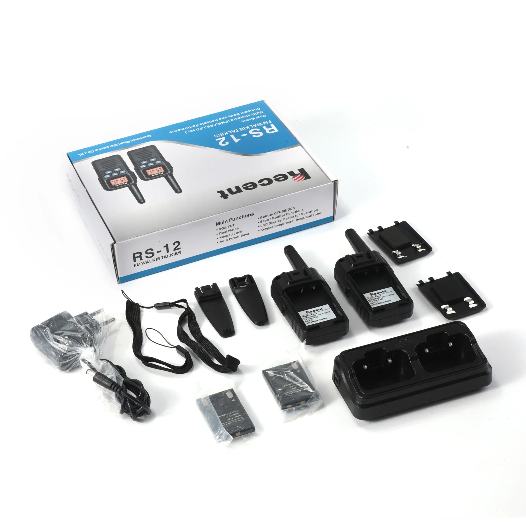 Marine walkie talkie Professional FM Transceiver RECENT RS-12 Multi-standard License Free Handheld radio 0.5W/1W - view 2