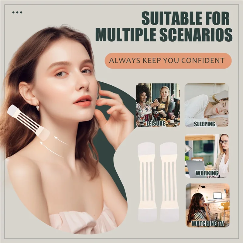 أشرطة رفع الرقبة ABUS، شرائط تصحيح فورية لإنقاذ الرقبة، رقعة الرقبة المضادة للتجاعيد، ملصقات رفع الرقبة