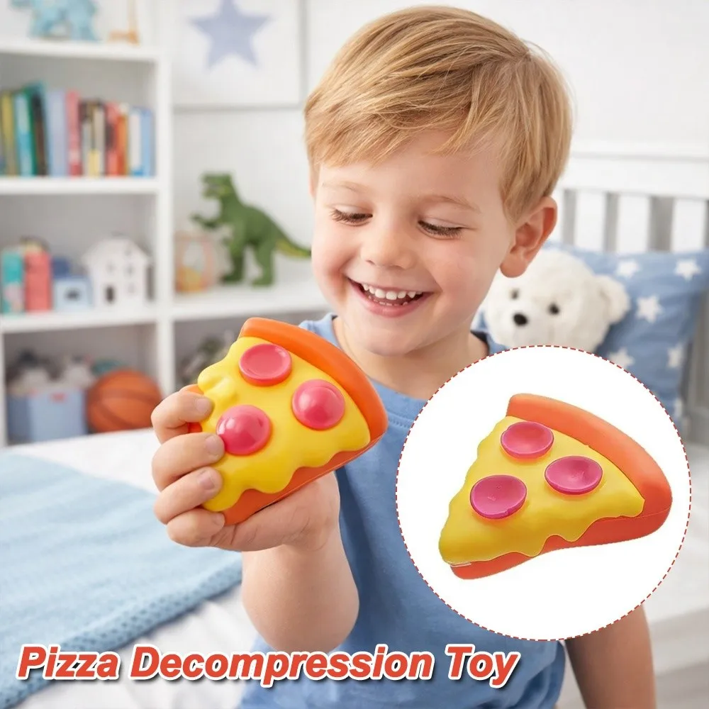 New Colorful Gel Pizza Toy Kneading Slow Rebound Pizza Decompression Toy High Density TPR Pinch Toy for Adults & Kids