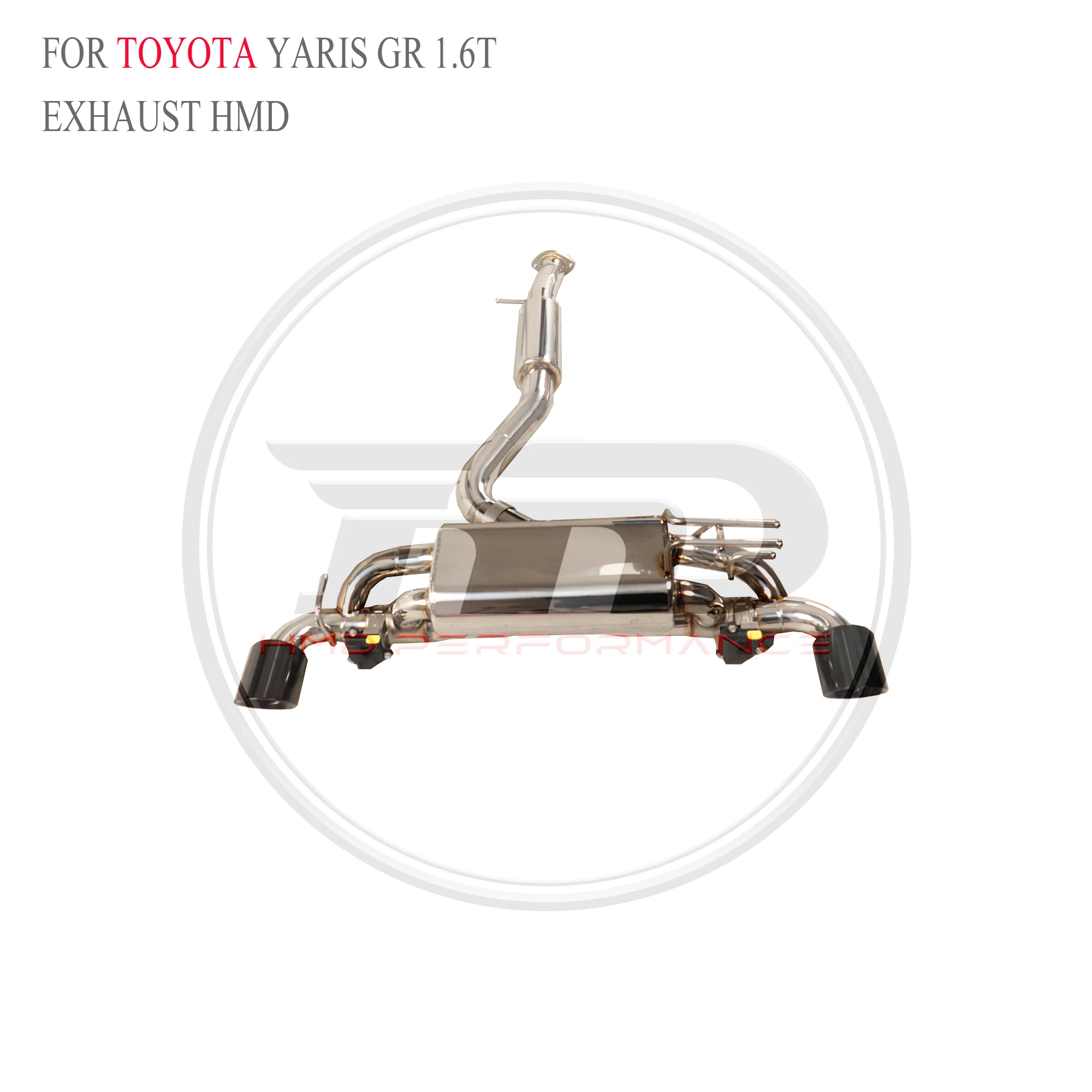 HMD Stainless Steel Exhaust System Performance Catback For Toyota Yaris GR 1.6T with valve