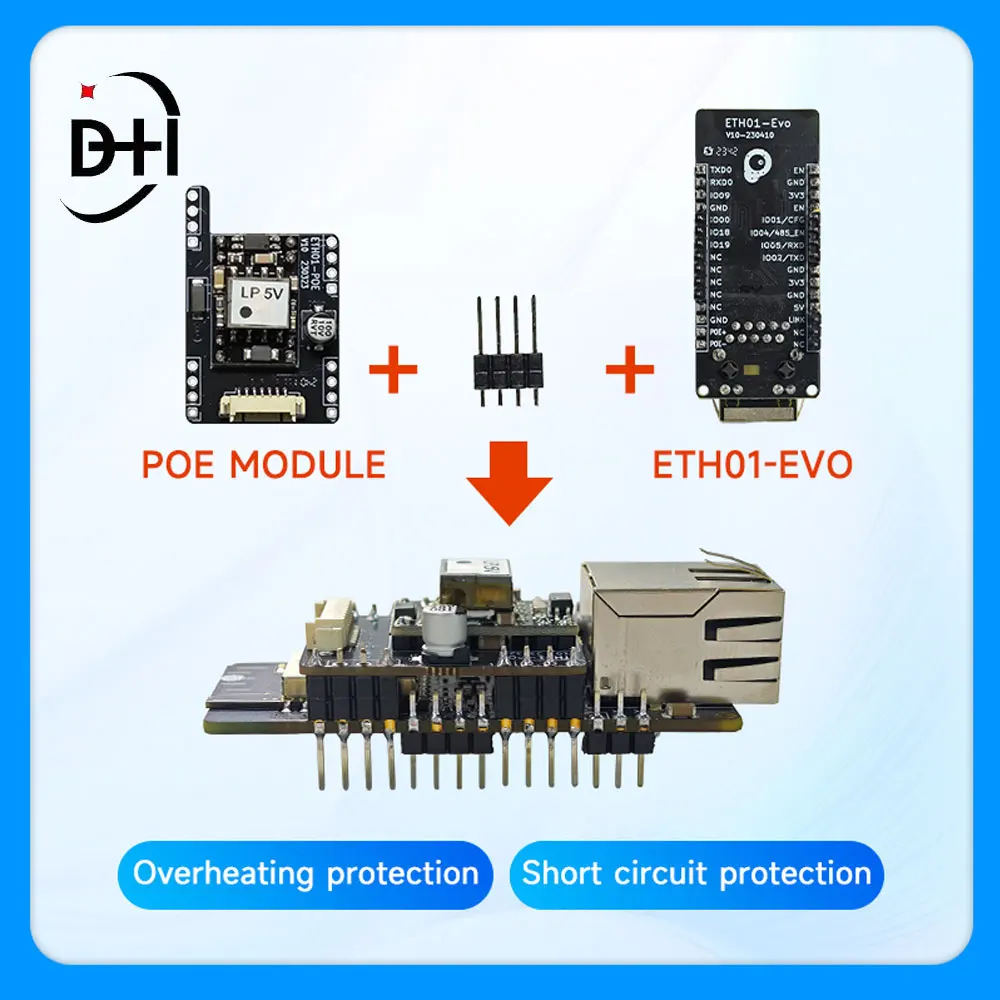 ETH01-EVO ESP32-C3 Development Board Series Super Mini Hat WiFi Bluetooth-compatible Ethernet 3 in 1 IoT Gateway Support POE