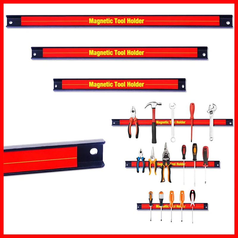 Imagem -02 - Heavy-duty Ímã Ferramenta Bar Faixa Rack Suporte Magnético Chave Organizador Parede de Armazenamento Montado Espaço-save