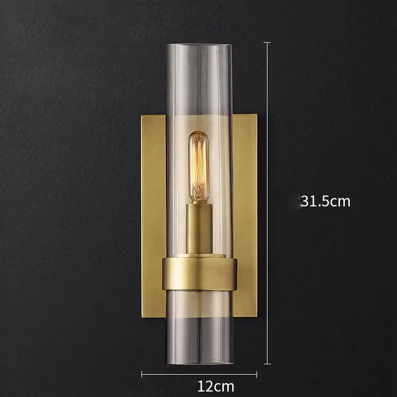 Modern Luxurious Wall Lights Glass Shade Gold/Black Wall Lamps for Bedroom Bedside Living Room Restaurant Fixtures Led Sconces