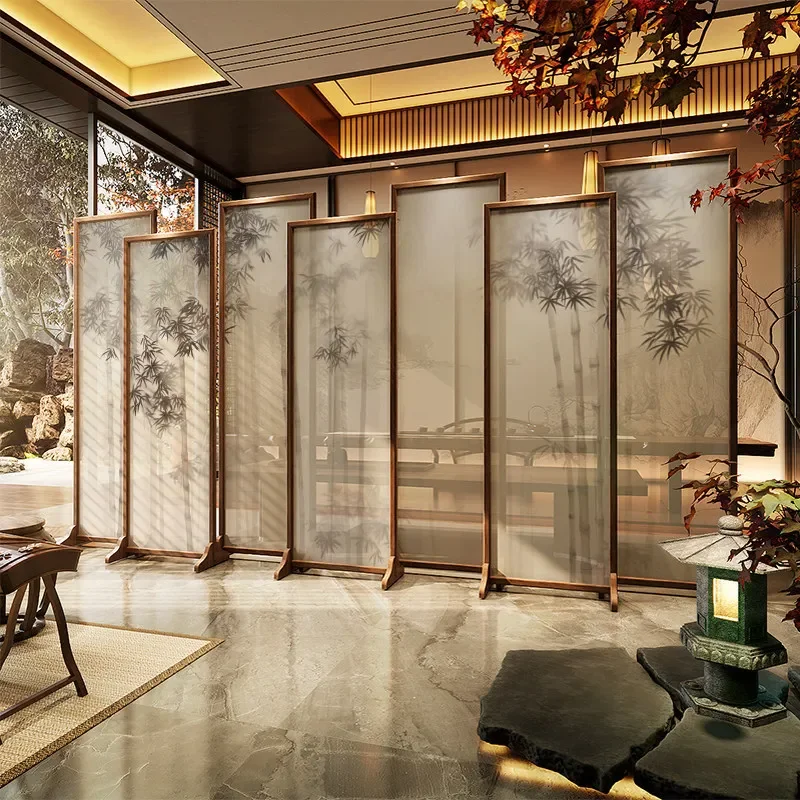 for Song Dynasty Aesthetic Soft Decoration Screen Porch Partition Restaurant Retro Style Living Room Office Background Wall
