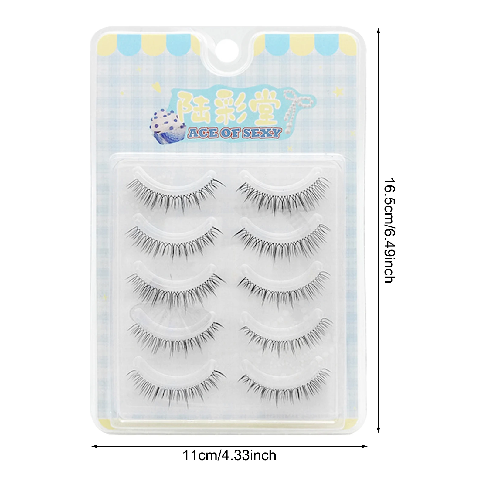 5 أزواج من الرموش الصناعية المحاكاة رموش ناعمة طبيعية للنساء والفتيات لمستلزمات التجميل