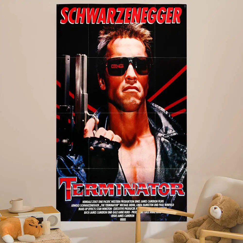 American Sci Fi The Terminator Movie Cartoon Tapestry Wall Hanging Decoration Household Home Decor