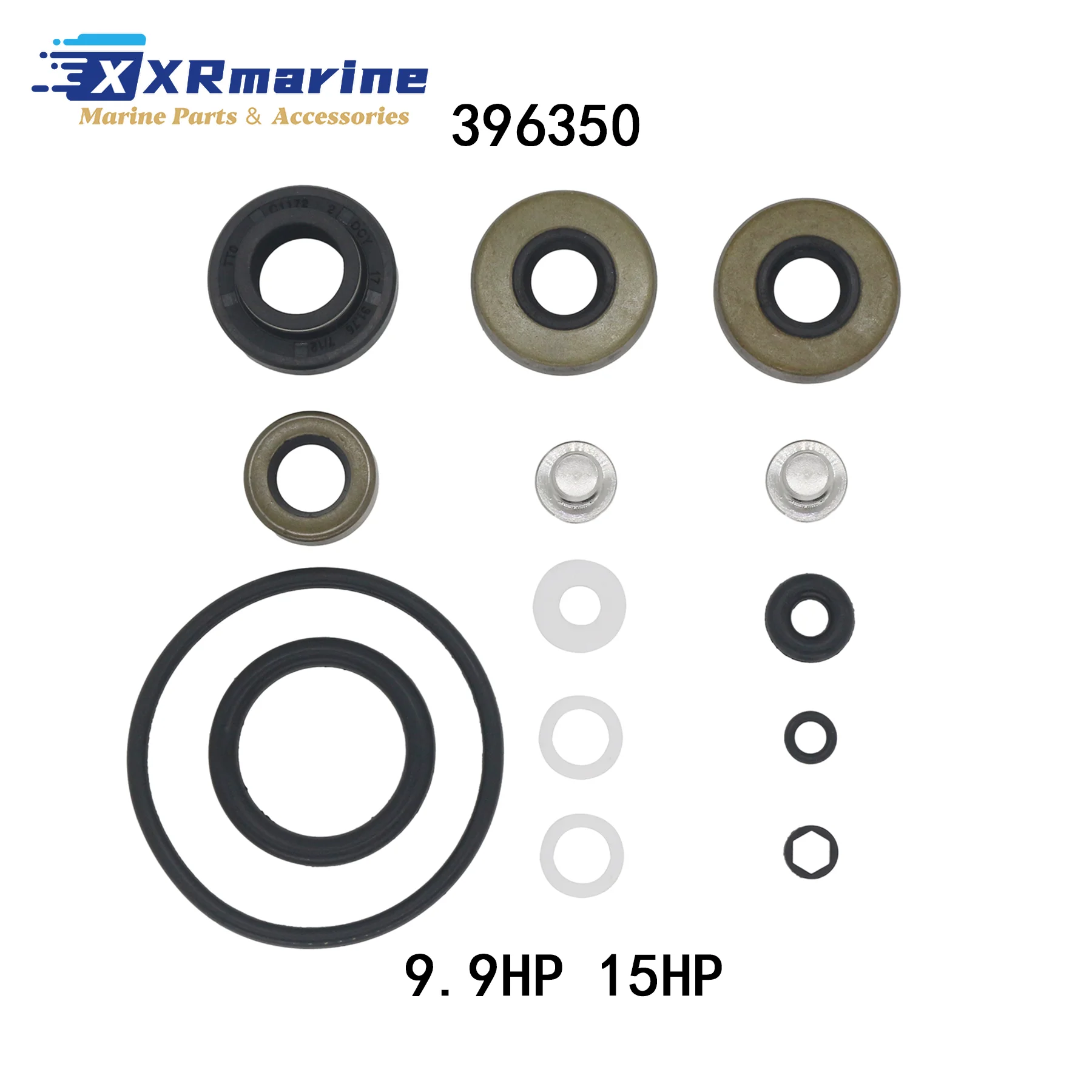 Outboard Lower Unit Seal Kit for Johnson Evinrude 9.9 15 18 20 25 30 35 40 48 50 55 60 65 70 75 HP Engines 396350 5007987 image 2