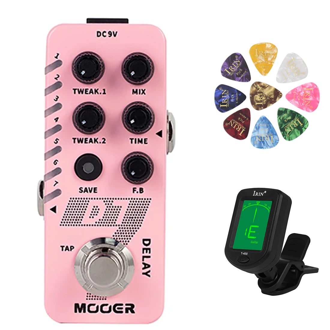 

MOOER D7 Digital Delay Pedal 6 Customizable Digital Delay Effects Guitar Accessories Built-in 150s LOOPER Led Indicating