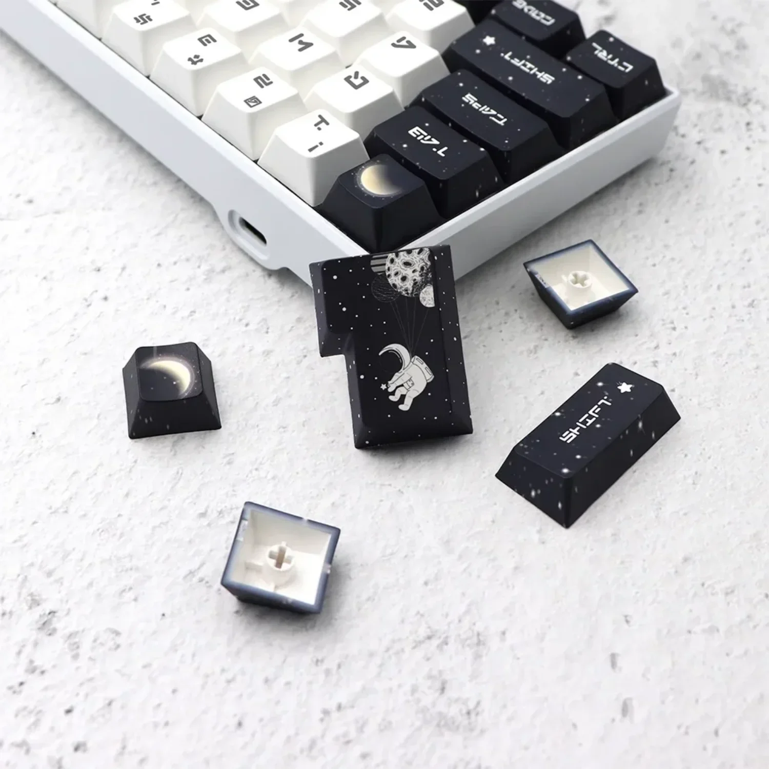 

Cherry Keycap PBT 81 Keys Lunar Theme for Iso 61/64/68 Mechanical Keyboards