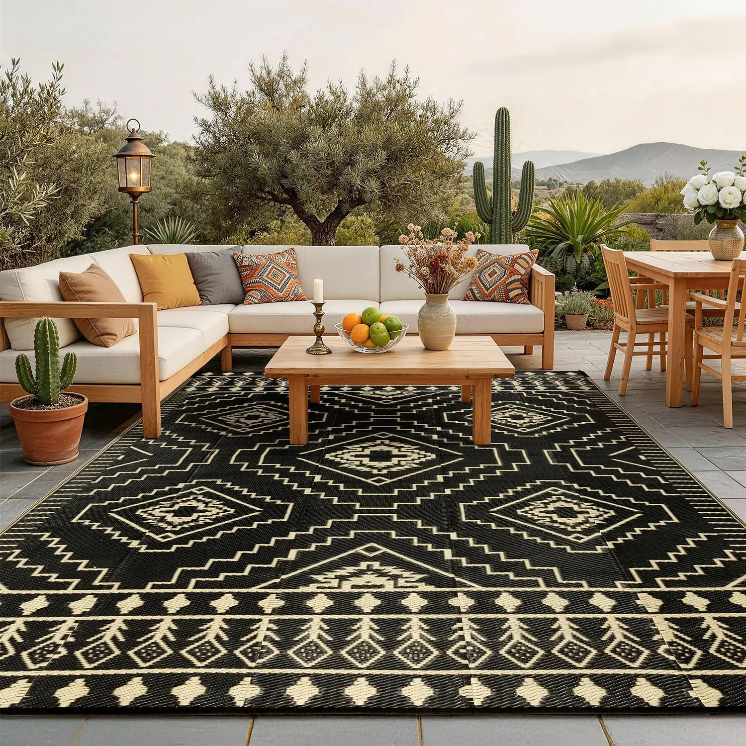 

Waterproof Outdoor Rugs 8X10 for Patio Outdoor Plastic Straw Rug Reversible Outdoor Camping Rugs RV Rug for Deck,Backyard (8X