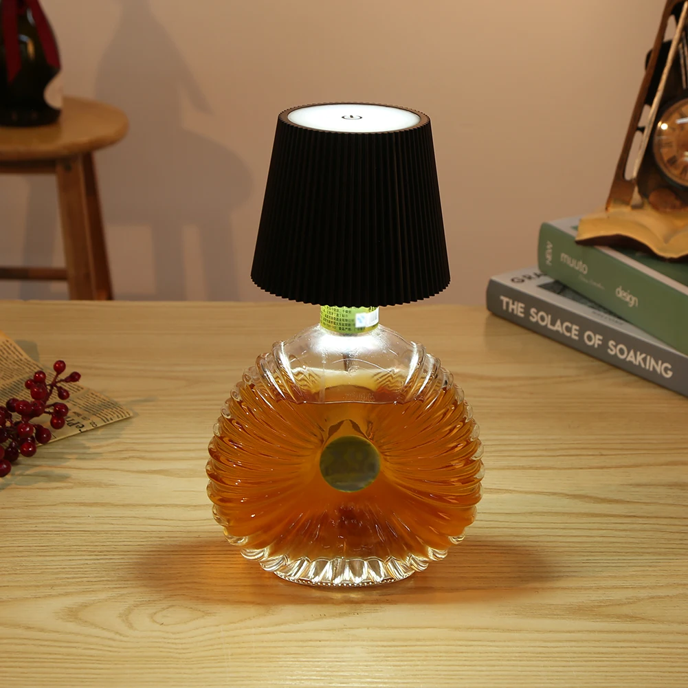 

Беспроводная лампа для бутылок, перезаряжаемая лампа для бутылки вина, декоративный ночник с сенсорным управлением для любой бутылки, спальни, ресторана и бара