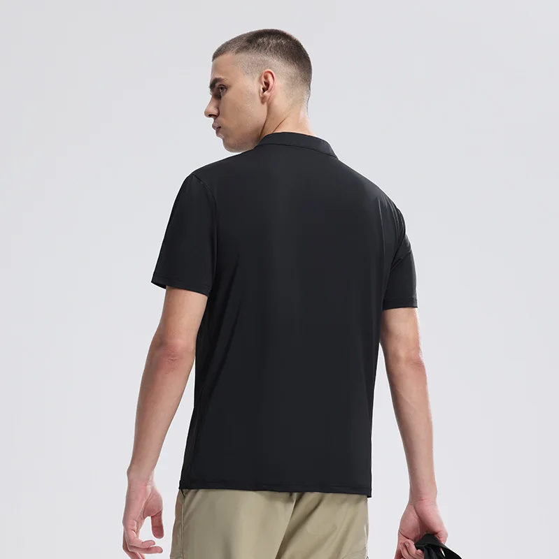 Men's Golf Training T-Shirt Half Zip Quick Dry Stretch Running Fitness Top