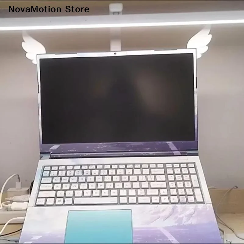 [NM]1Pair 3D Printing Cute Decorative Ornaments E-sports Room Wings Monitor Decorative Ornaments Creative Gifts For Friends[NM]