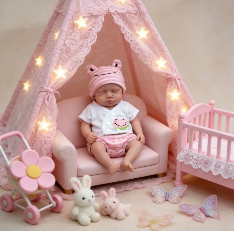 

NPK 12 дюймов супер мягкий твердый платиновый силикон гибкий эластичный реборн рот может открыть 3D живопись реалистичные детские куклы