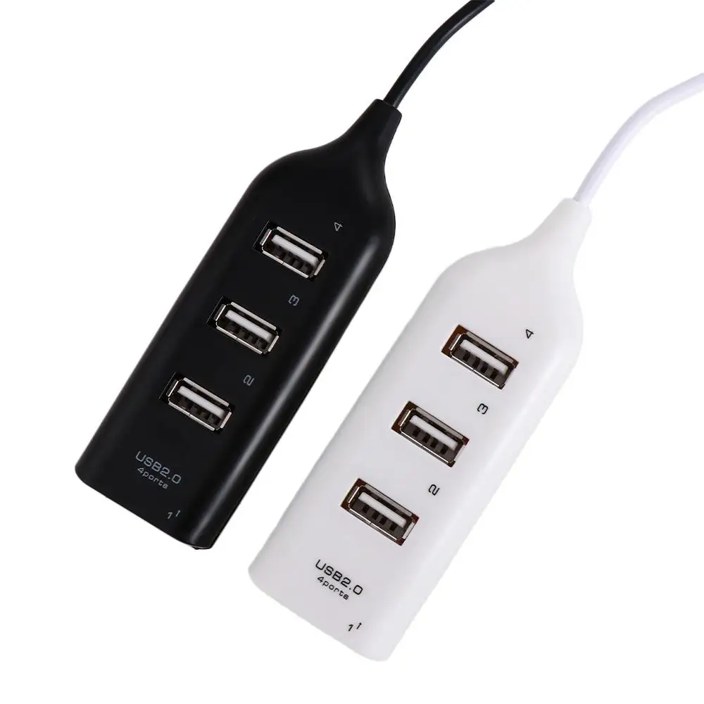 Adapter USB Hub Rozdzielacz USB do Laptopa Akcesoria Peryferia Hub USB 4 Porty USB 2.0 z Zasilaczem Rozszerzacz