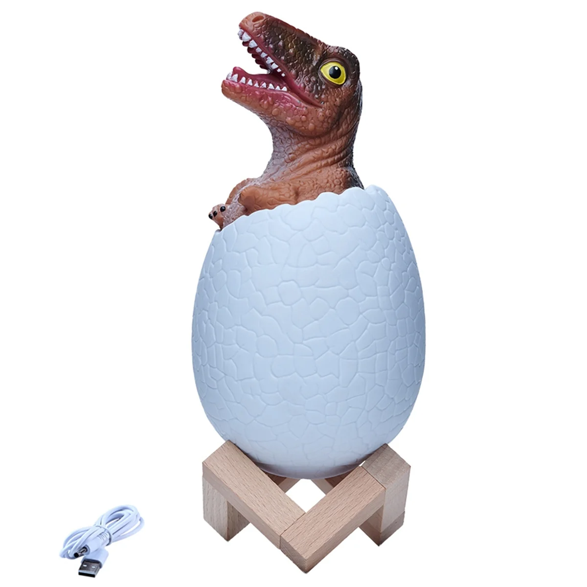 

AUU-3D Night Light Velociraptor Egg Desk Lamp 3 Color Touch Cartoon Table Lamps Home Decor for Kid Birthday Gift