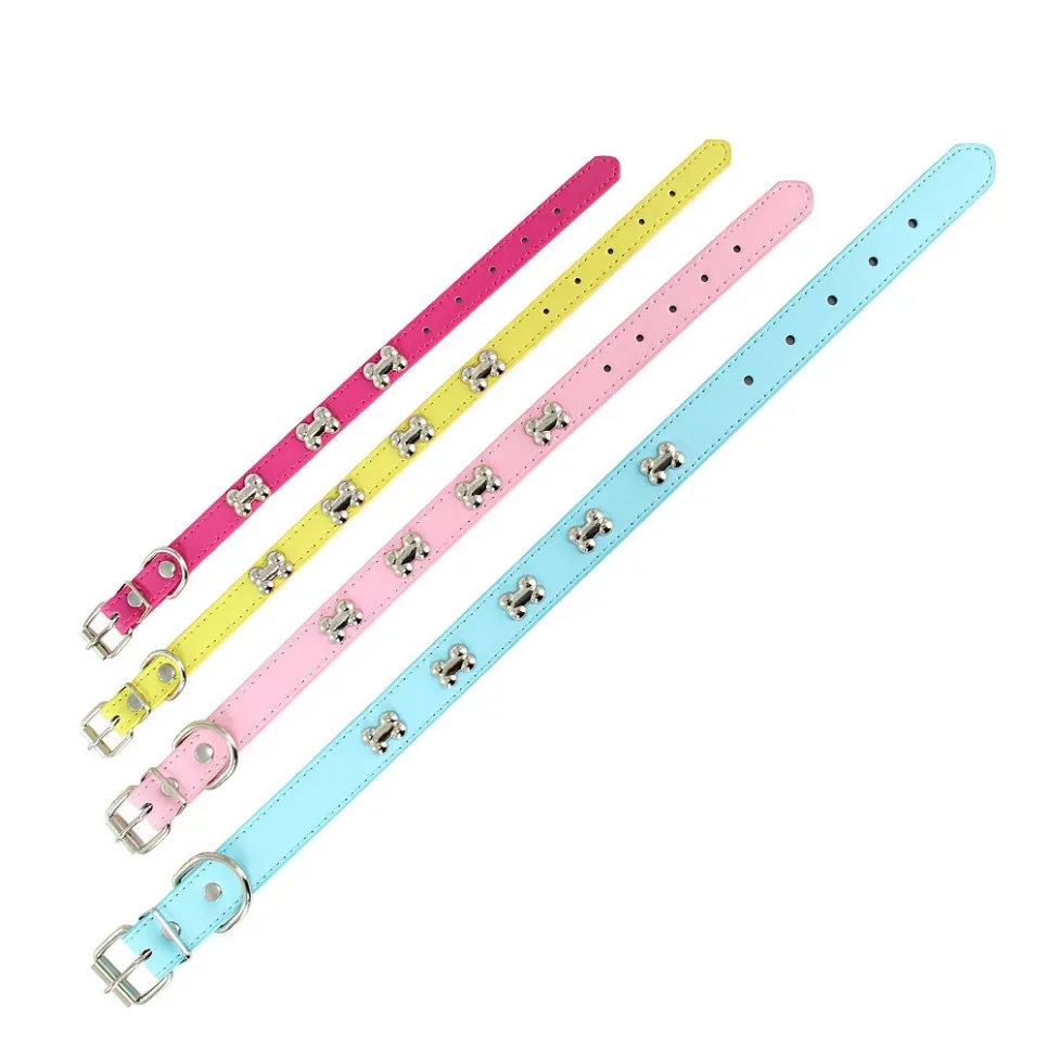 Leather Dog Collar Personalized For Big Dogs Cute Cat Dog Collars Luxury Designer Leather For Small Dogs Cats Pet Accessories